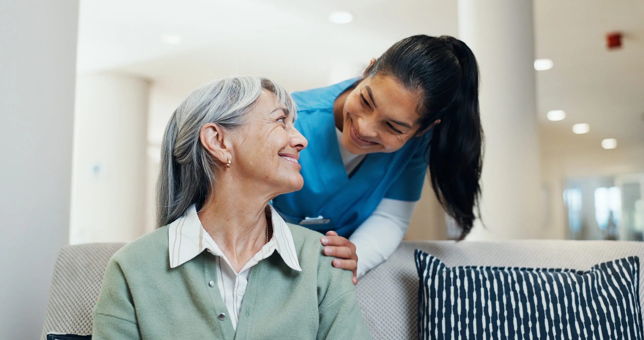 Home Care in Doylestown, PA Home care Doylestown, PA caregiver providing compassionate in-home care and personalized support for a senior at home.