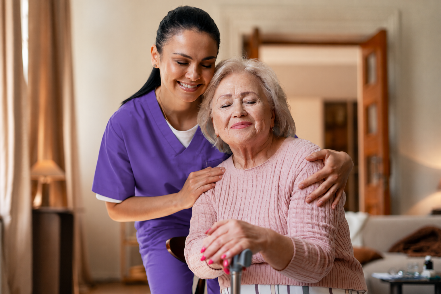 Family-Owned and Women-Owned Business family-owned home care and women-owned home care at Happier at Home Care providing compassionate, personal and sustainable caregiving