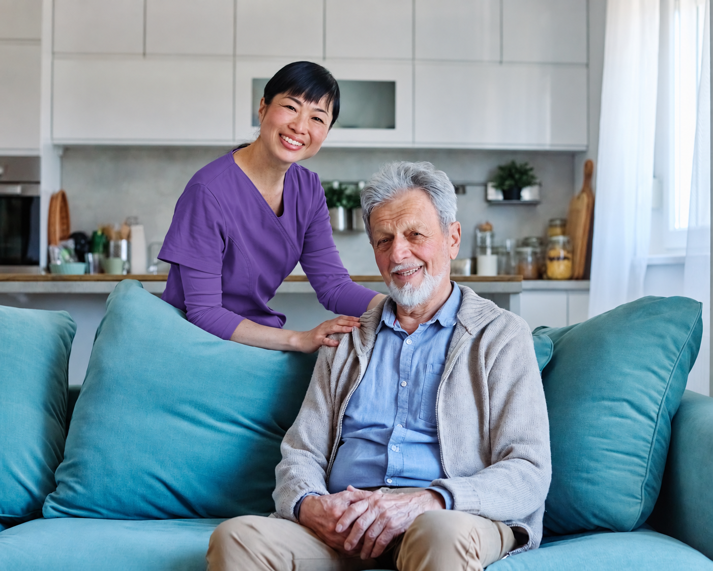 Senior Home Care Senior home care Newtown, PA caregiver providing personalized in-home senior care, companionship, and daily support for an older adult at home
